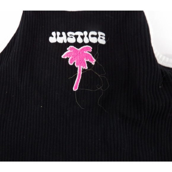 Girl's Justice Black High Neck Rib Dress S 7/8 NWT - Picture 3 of 6